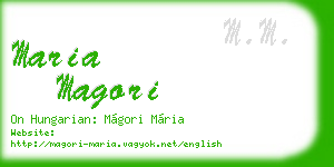 maria magori business card