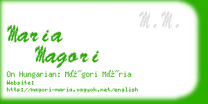 maria magori business card